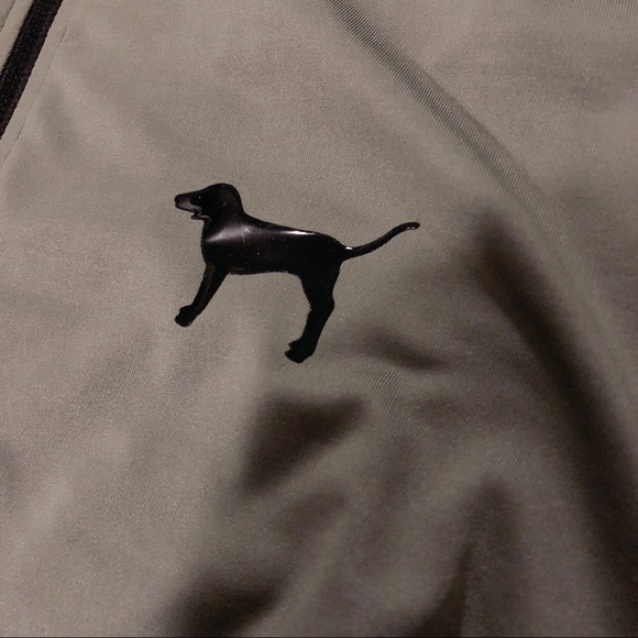 SOLD ON MERC: VS PINK Olive Green Ultimate Zip - Picture 4 of 6